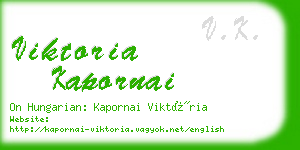 viktoria kapornai business card